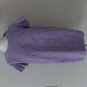 Charter Club Violet Colored Cap Sleeve Light-Weight Sweater